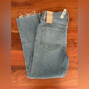 NWT Madewell The Perfect Vintage Jeans Raw Hem High- Rise Petite